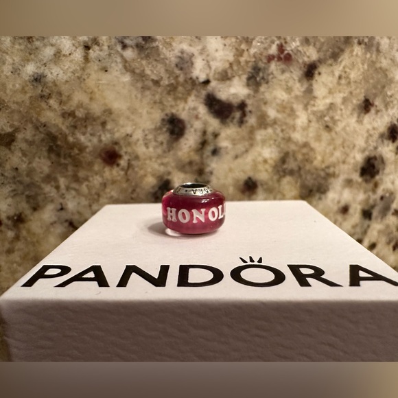 Pandora Hawaii Exclusive Honolulu Hibiscus Flower Pink Murano Charm - Picture 3 of 12